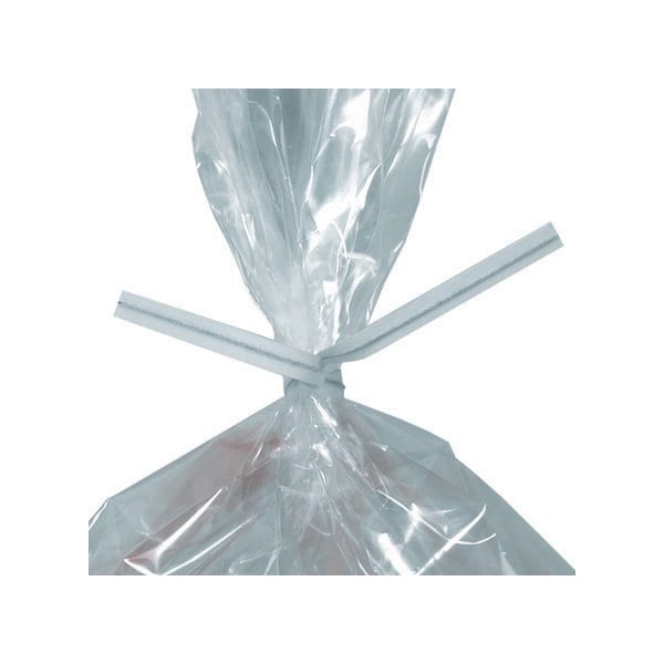 Bsc Preferred 8 x 5/32'' White Paper Twist Ties, 2000PK PBT8W - main